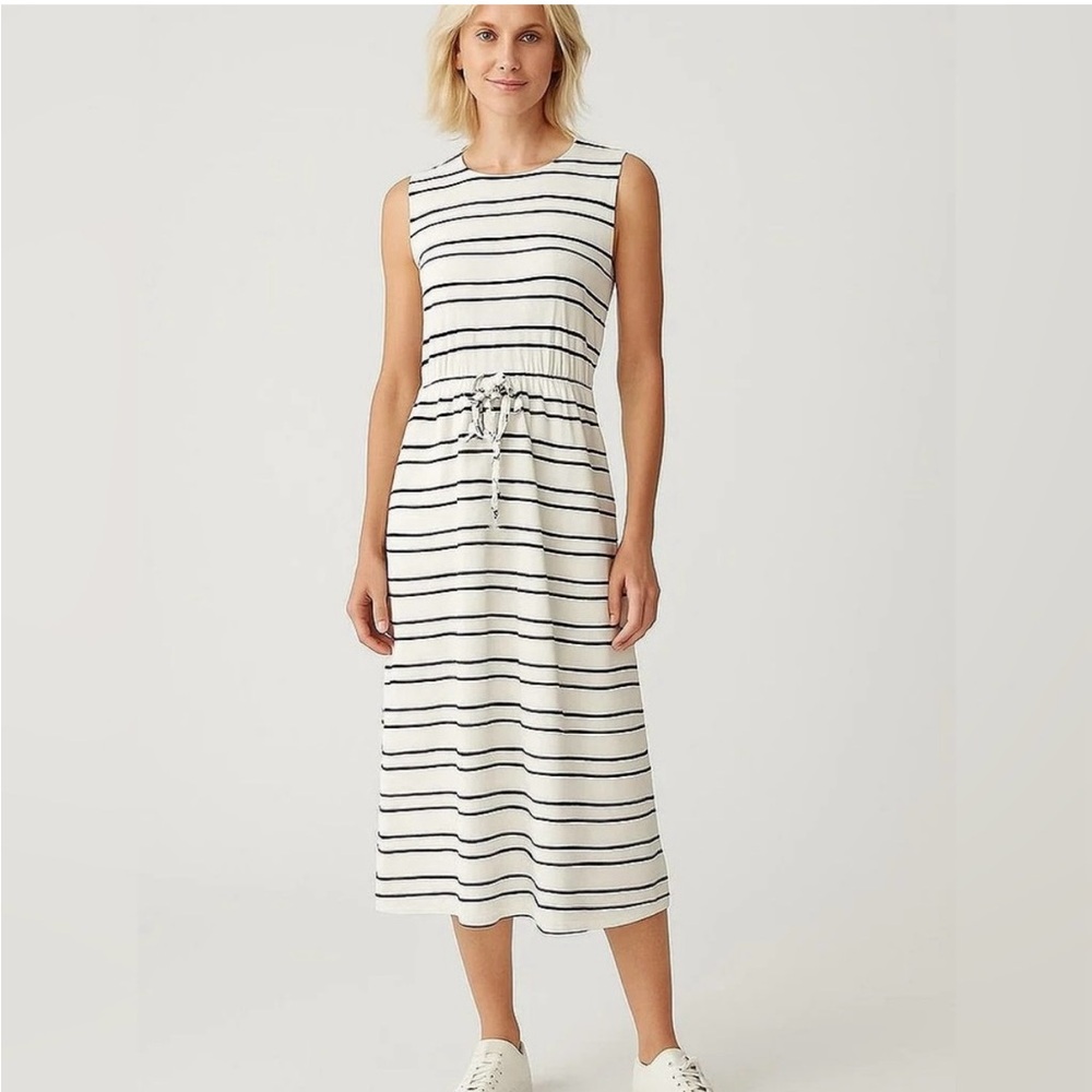 Sonoma Striped Midi Dress - Black and White